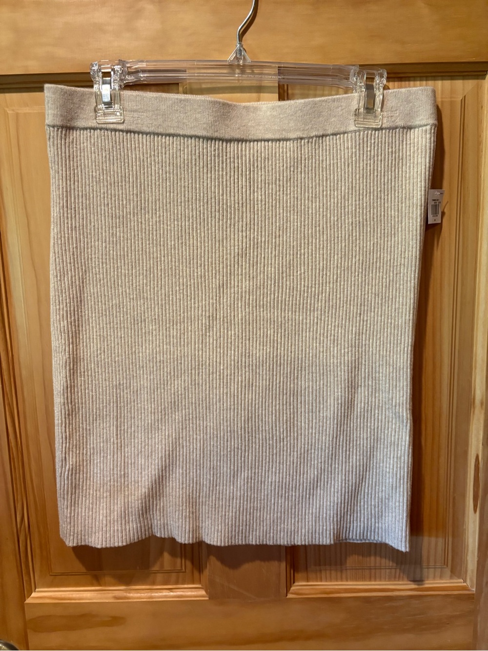 Old Navy beige ribbed-knit skirt women’s M NWT